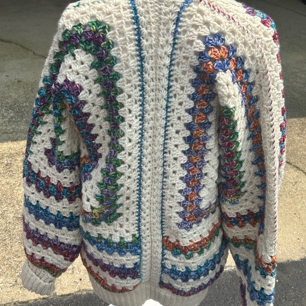 Colorful Crochet Women's Cardigan - Picture 3 of 6
